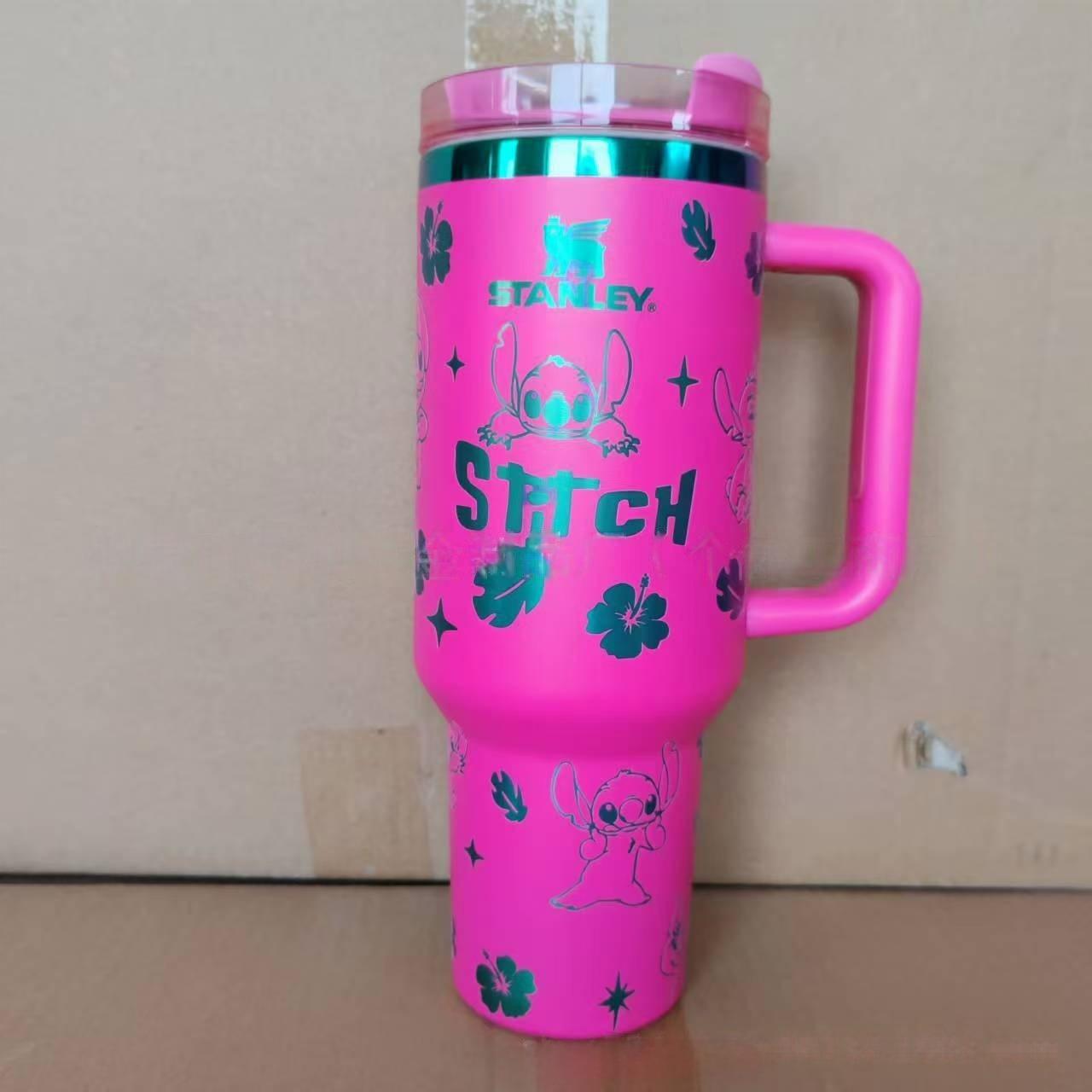 🔥40 OZ Stitch Insulated Cup 1200ML🥰 Straw Topper as Free Gift🎁