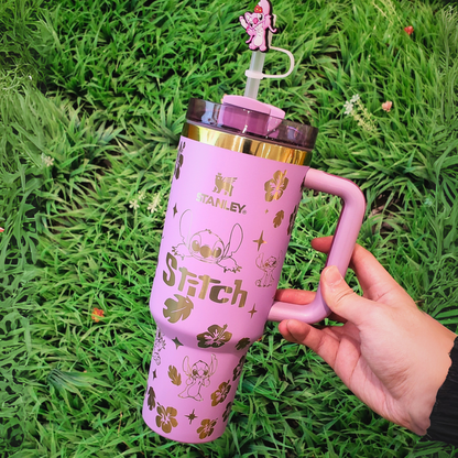🔥Gobelet isotherme Stitch 40 oz 🥰 Couvercle avec paille offert en cadeau🎁